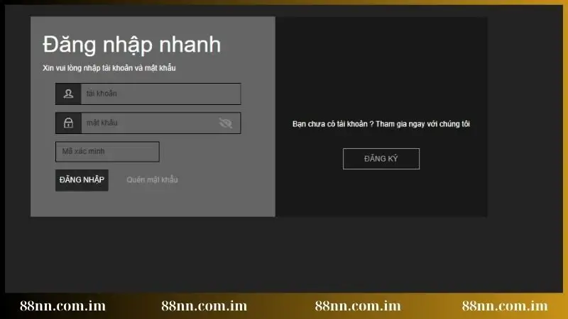 Thực hiện thao tác đăng nhập trên trang web